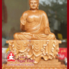 Tượng Bổn Sư Ngồi Gỗ Hương Đá Cao 1m5