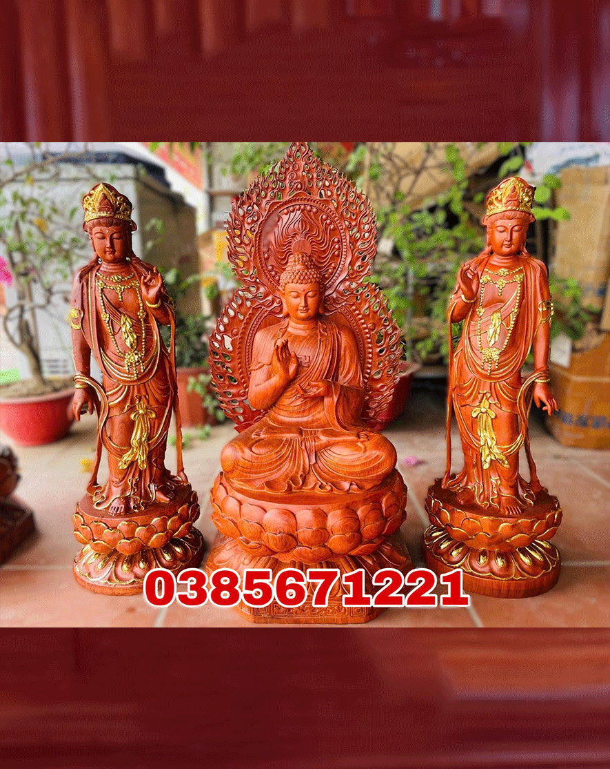 tuong-bon-su-nhat-quang-nguyet-quang-go-huong-da-cam-1m7 Tượng Dược Sư Nhật Quang Nguyệt Quang Gỗ Hương Đá Thếp Vàng Điểm Cao 1m7